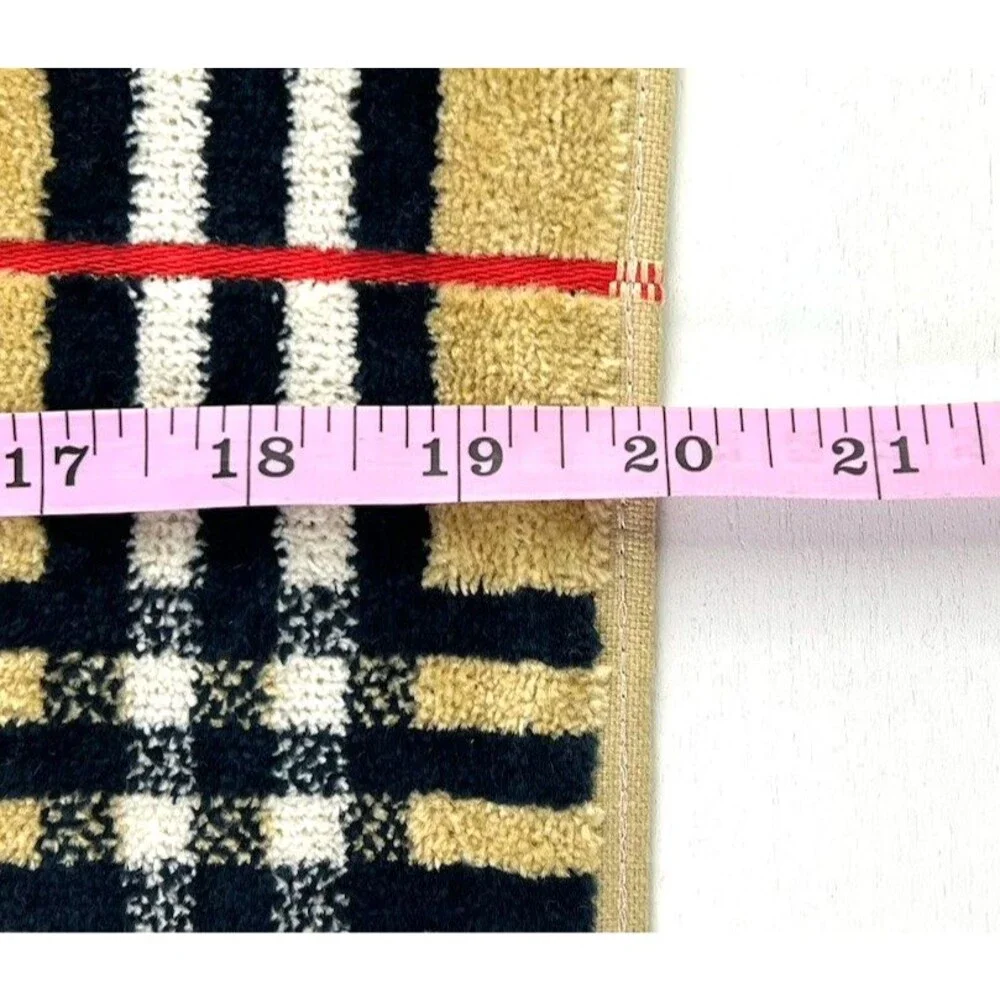 Burberry London Nova Check Golf Hand Towel Washcloth Beige Bath Terry 20”x28.5”